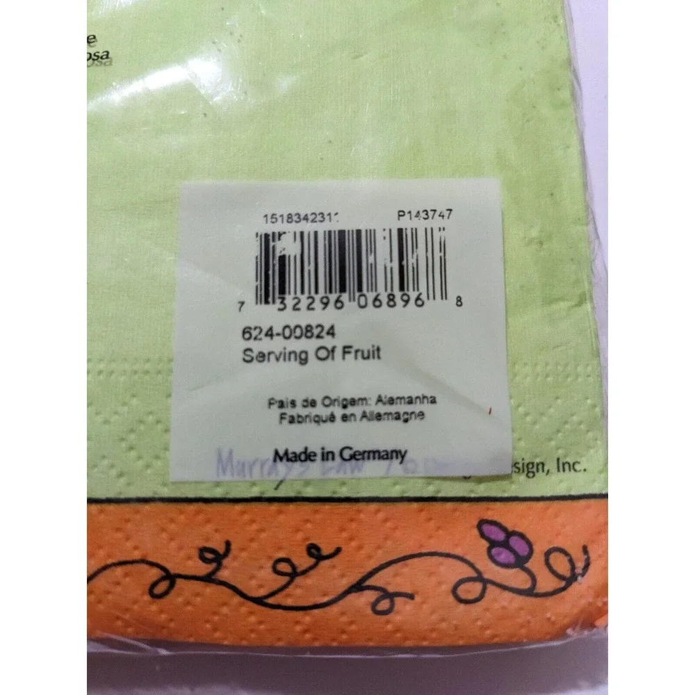 Funny Murray Design Wine AServing Of Fruit Beverage Paper Napkins 20 count